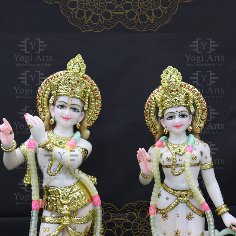 Marble Radha Krishna Statue