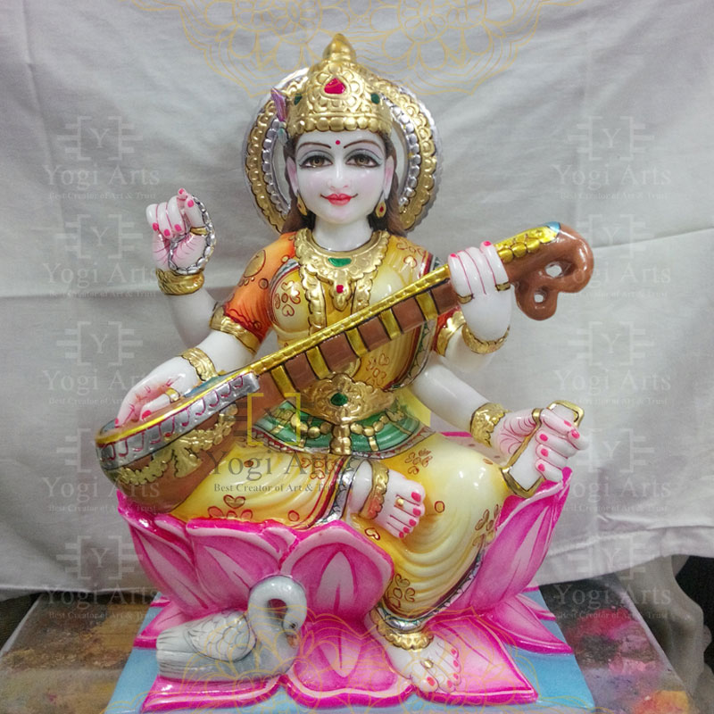 Marble Saraswati Statue