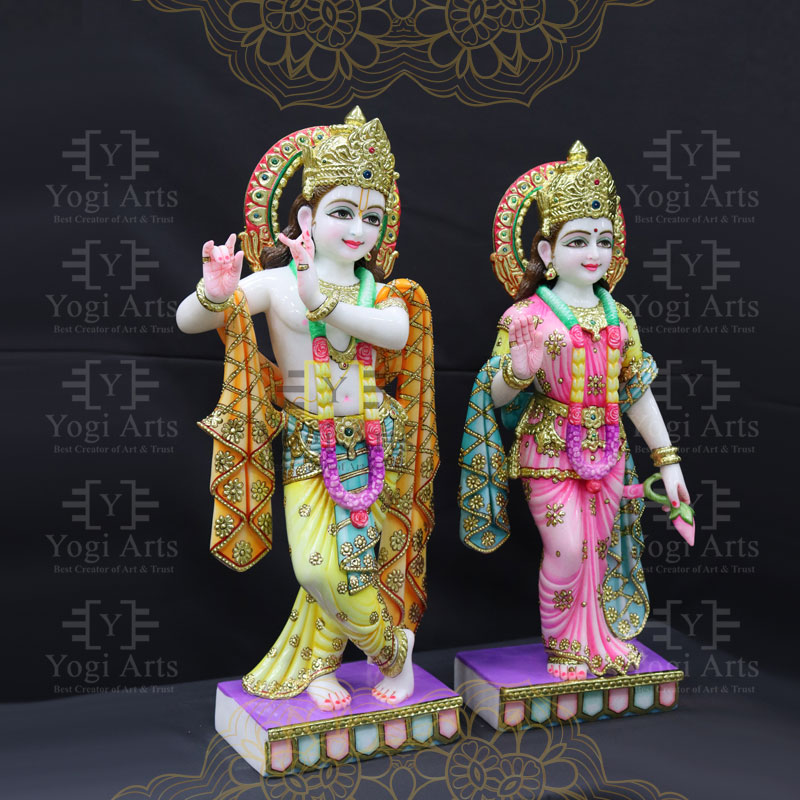 Decorated Radha Krishna Statue