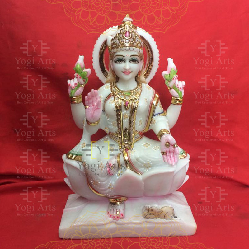 Marble Laxmi/Lakshmi Statue