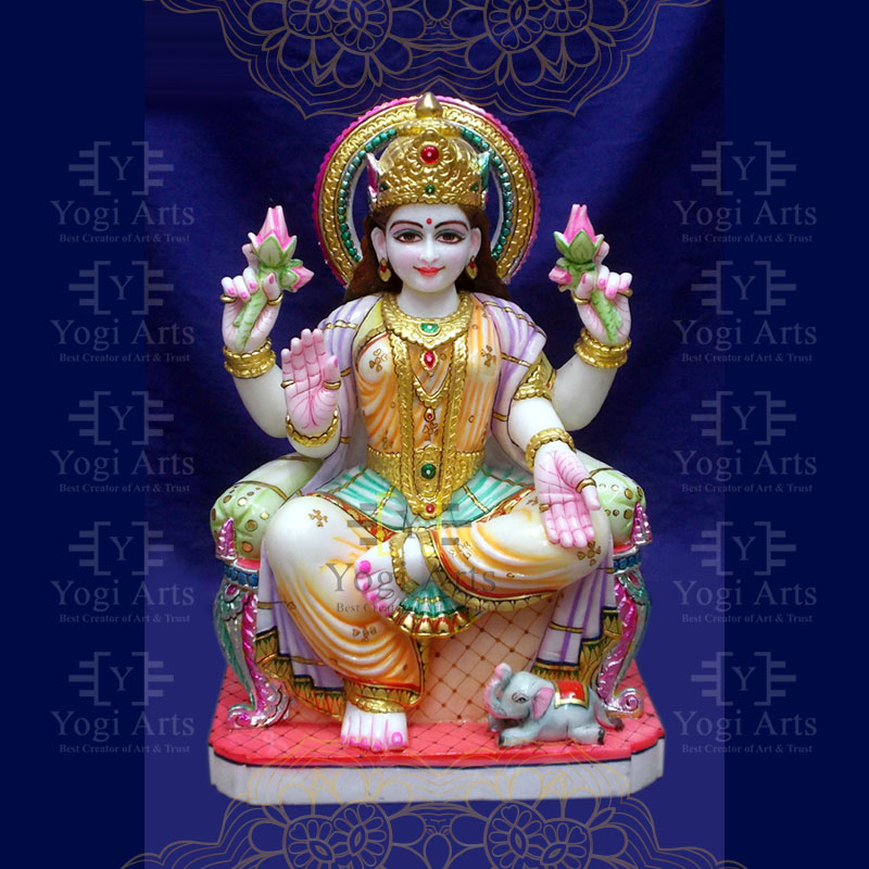 Marble Laxmi/Lakshmi Statue
